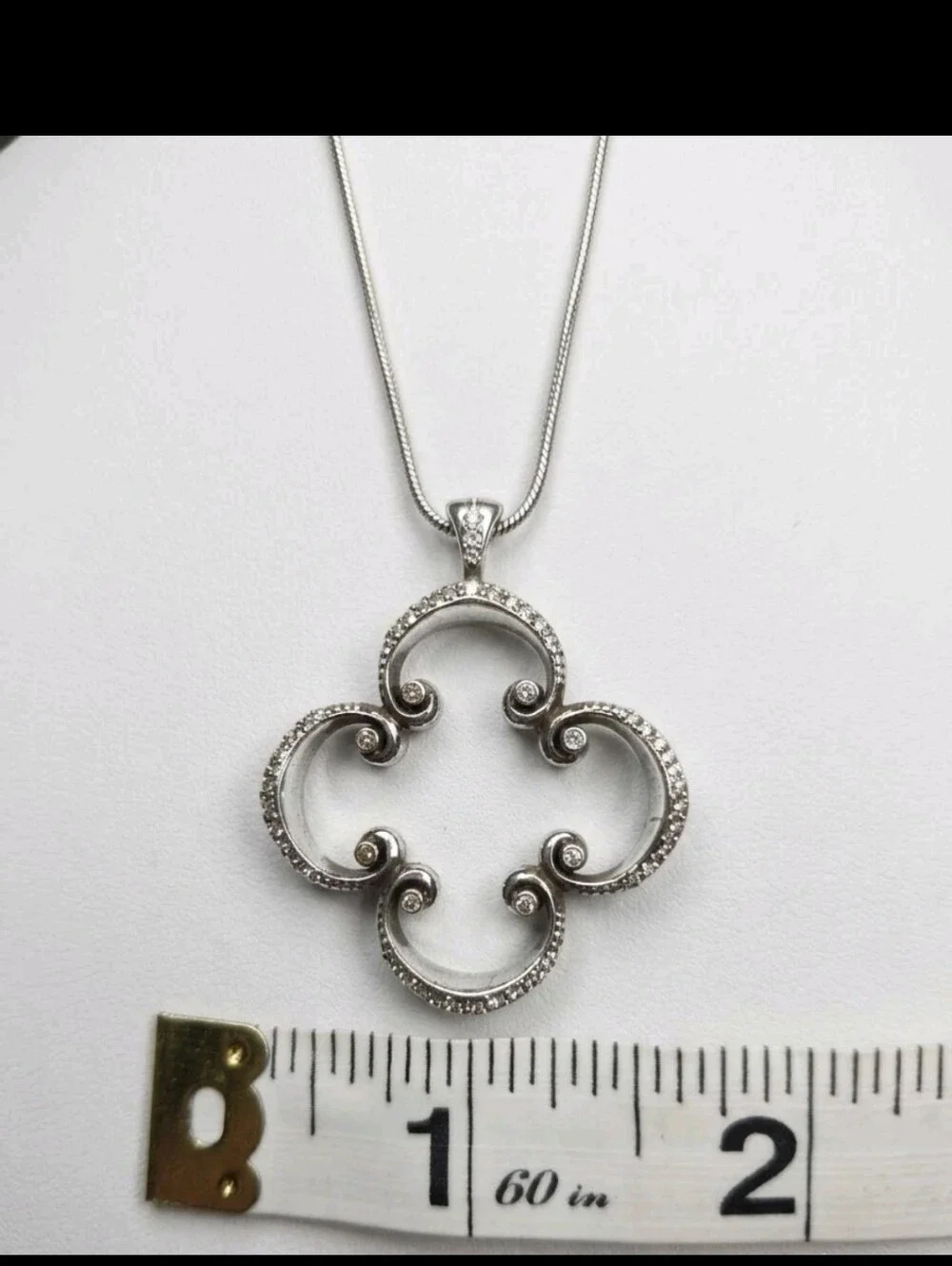 Brighton Toledo Mido Reversible Swarovski Crystal Quatrefoil Pendant Necklace